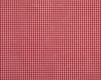 PER YARD ~ Red and Creme Gingham Cotton Calico Fabric ~ quilter's cotton red & white checkerboard checks farmhouse picnic