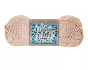 I Love This Cotton! Yarn (Antique Cream) ~ soft machine washable 100% cotton