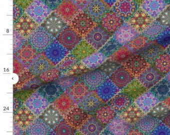 Bohemian Rhapsody Fabric from Spoonflower ~ 100% cotton ONE YARD printed panel for sewing and quilting