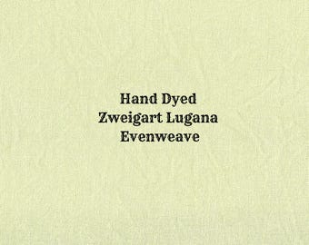 Kiwi Lugana Evenweave (LG-84) Hand Dyed Zweigart Cross Stitch Fabric