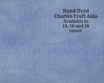 Periwinkle Aida (CC-BDA-116) ~ Hand Dyed DMC/Charles Craft Cross Stitch Fabric from Vintage NeedleArts