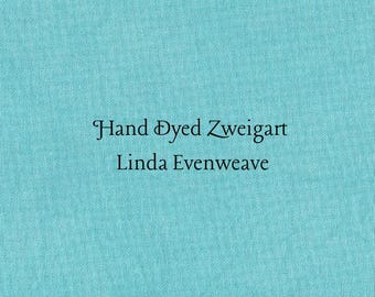 Miss Tilly's Teal Linda Evenweave (LND-41) Hand Dyed Zweigart Cross Stitch Fabric