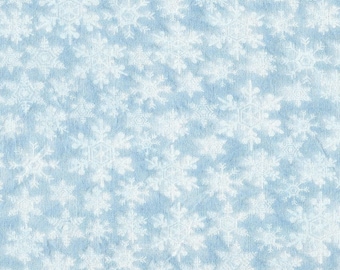 FAT QUARTER ~ Snowflake Embossed Cotton (Frozen) ~ Hand Dyed Fabric from Vintage NeedleArts 18x22 inches