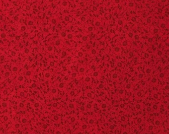 Red Floral Calico Fabric from Brother Sister Design Studio ~ 100% cotton for sewing and quilting