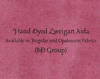 Dark Pink Aida (Z-BDA-95) Hand Dyed Zweigart Cross Stitch Fabric