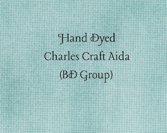 Aqua Aida (CC-BDA-59) ~ Hand Dyed Charles Craft Cross Stitch Fabric
