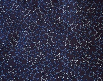 EXTRA WIDE Navy Blue Stars Calico Fabric from Brother Sister Design Studios ~ 100% quilter's cotton sewing/quilting 108 inches wide