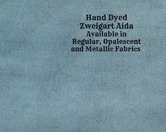 Agave Aida (Z-BDA-113) Hand Dyed Zweigart Cross Stitch Fabric from Vintage NeedleArts ~ available in regular, opalescent and metallic Aida