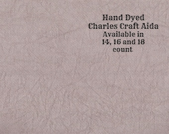 Hot Cocoa Aida (CC-DDA-114) ~ Hand Dyed DMC/Charles Craft Cross Stitch Fabric from Vintage NeedleArts