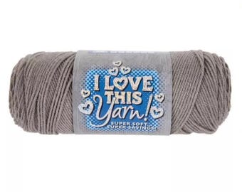 I Love This Yarn! (Grey Beard) ~ super soft machine washable 100% acrylic