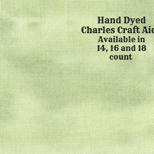 Wild Wasabi Aida (CC-BDA-84-12-PT) ~ Hand Dyed Dmc/Charles Craft Cross Stitch Fabric from Vintage NeedleArts