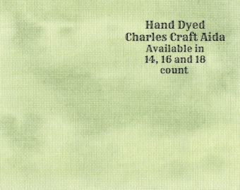 Wild Wasabi Aida (CC-BDA-84-12-PT) ~ Hand Dyed Dmc/Charles Craft Cross Stitch Fabric from Vintage NeedleArts