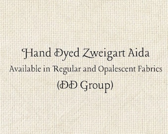 Khaki Aida (Z-DDA-38) Hand Dyed Zweigart Cross Stitch Fabric