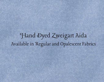 Nantucket Blue Aida (Z-BDA-26) Hand Dyed Zweigart Cross Stitch Fabric