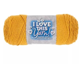 I Love This Yarn! (Sungold) ~ super soft machine washable 100% acrylic
