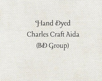 Oyster Beige Aida (CC-BDA-14) ~ Hand Dyed Charles Craft Cross Stitch Fabric