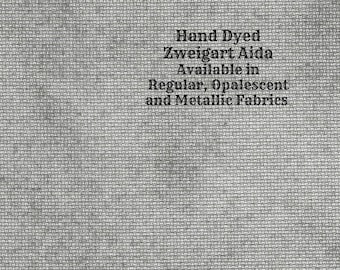 Smoke Aida (Z-BDA-46) Hand Dyed Zweigart Cross Stitch Fabric from Vintage NeedleArts ~ available in regular, opalescent and metallic Aida