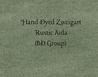 Sherwood Forest Rustic Aida (OR-BDA-24) ~ Hand Dyed Zweigart Oatmeal Rustico Cross Stitch Fabric