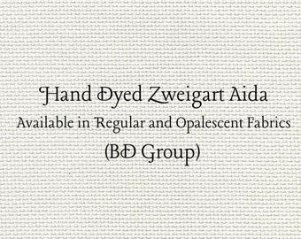 White Chocolate Mocha Aida (Z-BDA-66) Hand Dyed Zweigart Cross Stitch Fabric