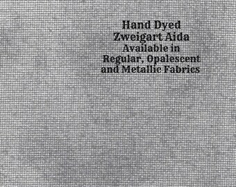Tin Soldier Aida (Z-BDA-3) Hand Dyed Zweigart Cross Stitch Fabric from Vintage NeedleArts ~ available in regular, opalescent & metallic Aida