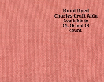 Persimmon Aida (CC-DDA-112) ~ Hand Dyed DMC/Charles Craft Cross Stitch Fabric from Vintage NeedleArts