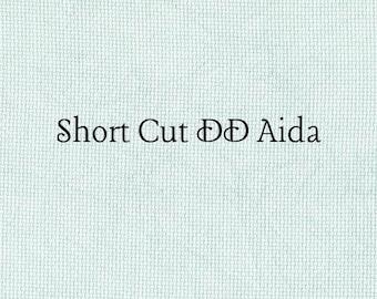 SHORT CUT - Aqua Frost (DD) Hand Dyed Zweigart Aida Cross Stitch Fabric