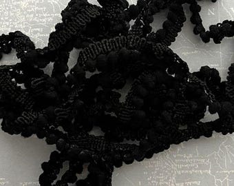 Coal Mini Pom Pom Trim (MPP-31X) by Vintage NeedleArts ~ 2 continuous yards