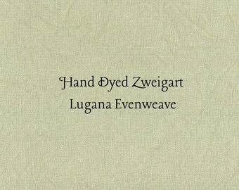 Moss Lugana Evenweave (LG-35) Hand Dyed Zweigart Cross Stitch Fabric