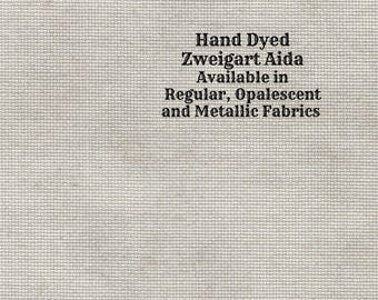 Taupe Aida (Z-BDA-57) Hand Dyed Zweigart Cross Stitch Fabric from Vintage NeedleArts ~ available in regular, opalescent and metallic Aida