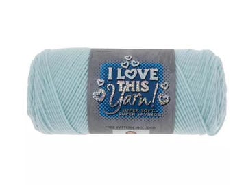 I Love This Yarn! (Arctic Ice) ~ super soft machine washable 100% acrylic