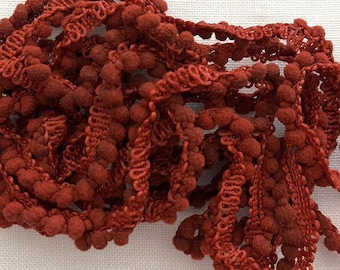 Farmer's Barn Mini Pom Pom Trim (MPP-69-73) by Vintage NeedleArts ~ hand-dyed 2 continuous yards