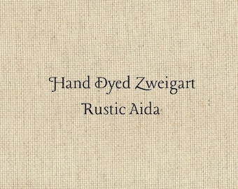 Irish Cream Rustic Aida (OR-BDA-19) ~ Hand Dyed Zweigart Oatmeal Rustico Cross Stitch Fabric