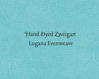 Miss Tilly's Teal Lugana Evenweave (LG-41) Hand Dyed Zweigart Cross Stitch Fabric