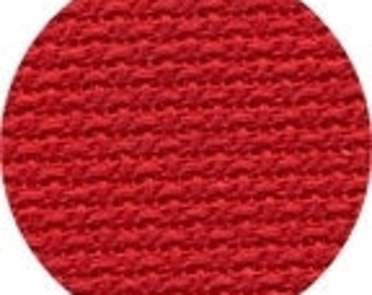 Wichelt Aida - Christmas Red Cross Stitch Fabric - available in 14/16/18 count