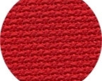 Christmas Red Wichelt Aida Cross Stitch Fabric - available in 14/16/18 count