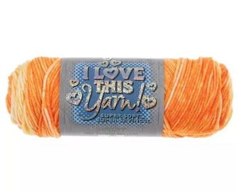 I Love This Yarn Print (Sunrise Ombre) ~ 100% acrylic