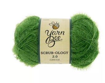 Yarn Bee Scrub-ology 2.0 Yarn (Green) ~ perfect for creating dish scrubbers/scrubbies of various shapes and sizes.