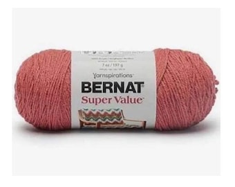 Bernat Super Value Yarn (Farmhouse Red) ~ soft machine washable easy-care 100% acrylic