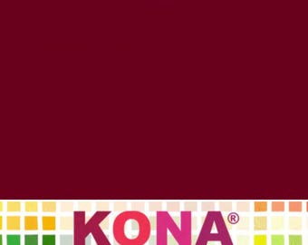 Kona Cotton Solid Fabric (Wine) from Robert Kaufman Fabrics ~ 100% premium cotton for sewing/quilting