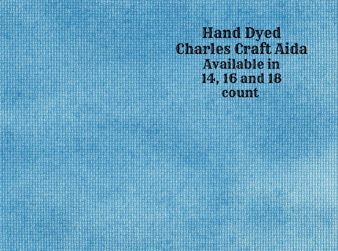 Caribbean Blue Aida (CC-BDA-16) ~ Hand Dyed Dmc/charles Craft