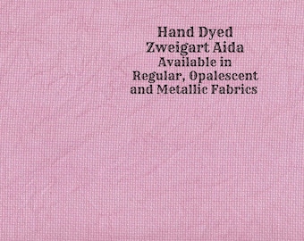 Dark Pink Aida (Z-DDA-95) Hand Dyed Zweigart Cross Stitch Fabric from Vintage NeedleArts ~ available in regular, opalescent & metallic Aida