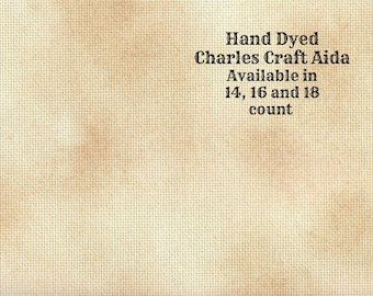 Parchment Aida (CC-BDA-11-100-PT) ~ Hand Dyed Dmc/Charles Craft Cross Stitch Fabric from Vintage NeedleArts