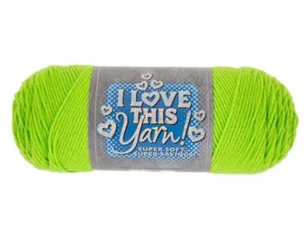 I Love This Yarn! (Limelight) ~ super soft machine washable 100% acrylic