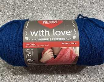 Red Heart With Love Yarn (Peacock) ~ super soft machine wash and dry 100% acrylic