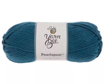Yarn Bee Pearlspun Yarn (Jade) ~ soft machine washable 100% low pill acrylic