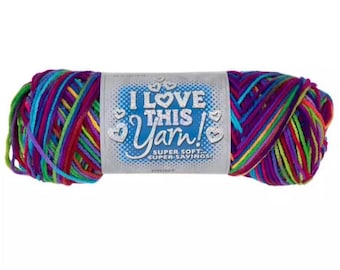 I Love This Yarn Print (Candy Stick Stash) ~ super soft machine washable 100% acrylic