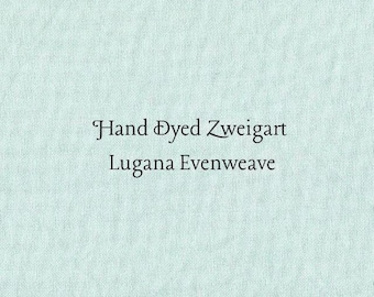 Aqua Frost Lugana Evenweave (LG-34) Hand-dyed Zweigart Cross Stitch Fabric