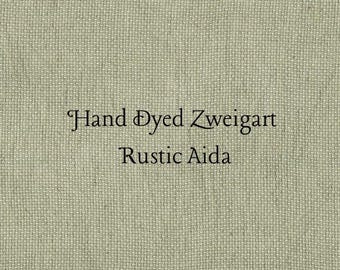 Milkweed Rustic Aida (OR-DDA-68) ~ Hand Dyed Zweigart Oatmeal Rustico Cross Stitch Fabric