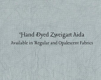 Nantucket Green Aida (Z-DDA-64) Hand Dyed Zweigart Cross Stitch Fabric