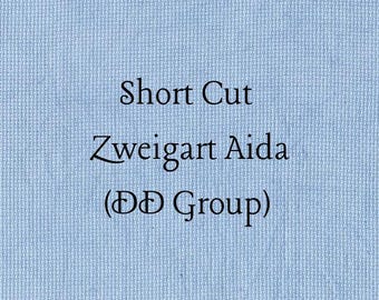 SHORT CUT - Liberty Blue (DD) Hand Dyed Zweigart Aida Cross Stitch Fabric
